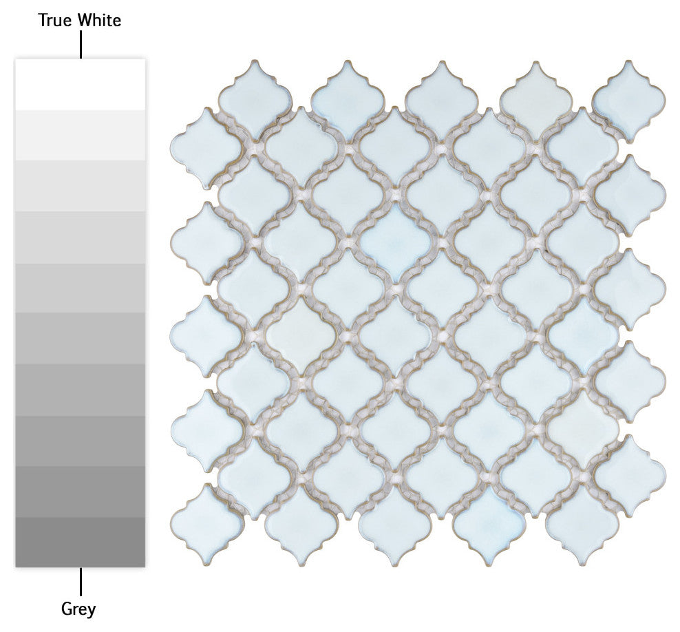 Hudson Tangier Mosaic Floor and Wall Tile, Silk White