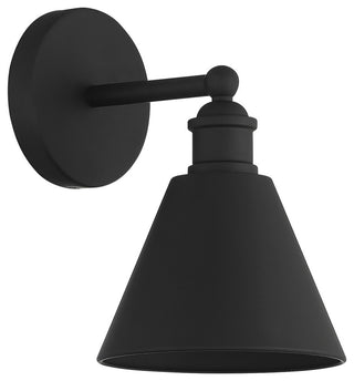 1-Light Wall Sconce, Matte Black