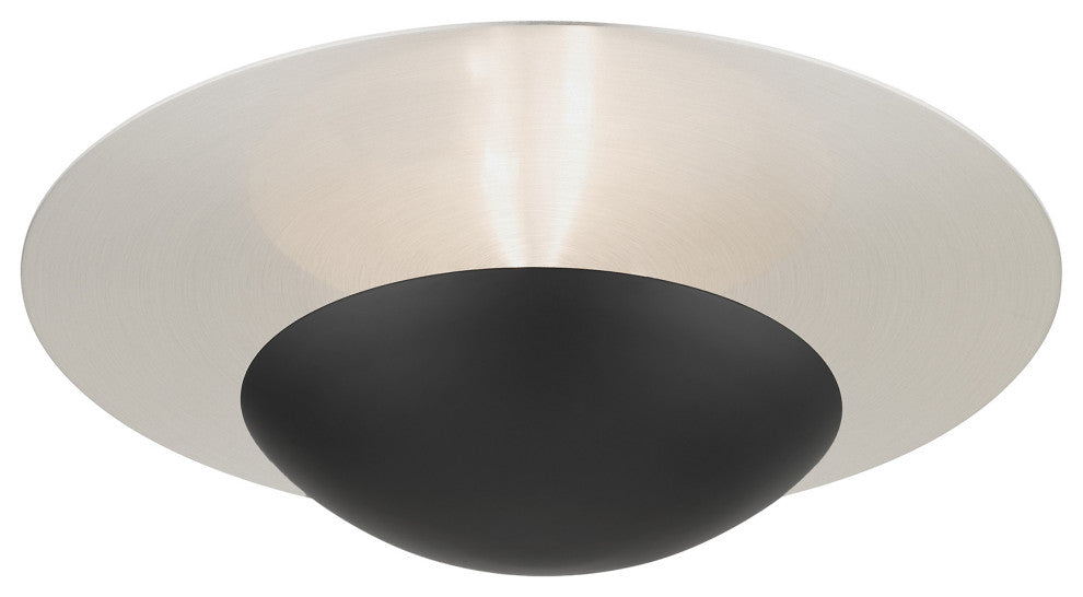 Livex Lighting Ventura 2-Light Large Wall Sconce, Black/Brushed Nickel