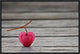 "Natural Heart" Framed Canvas Giclee by Lotte Gronkjaer, 23x15"
