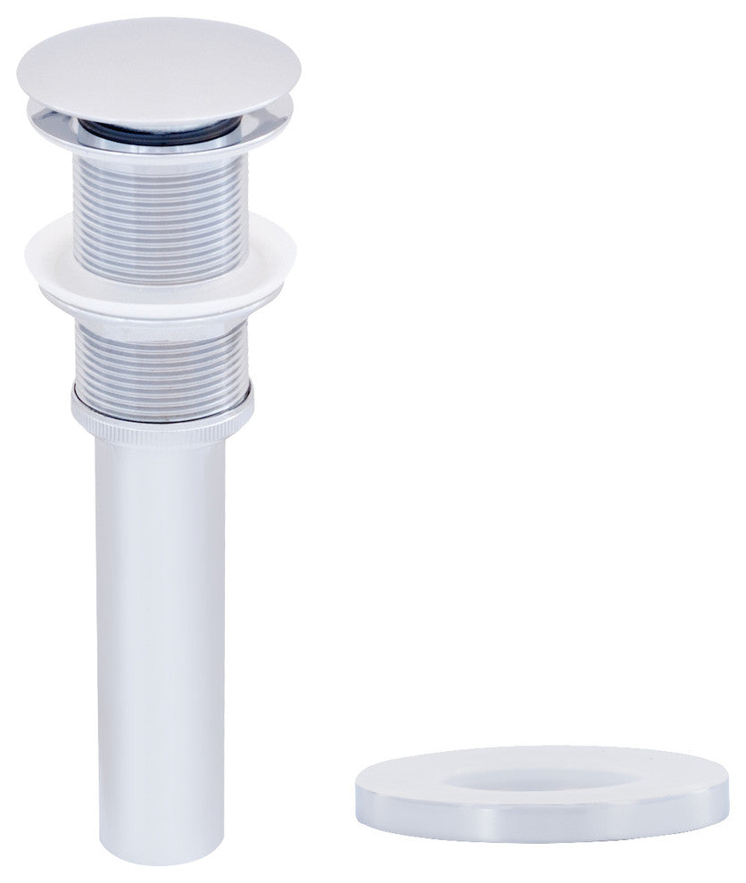 Blu Glass Vessel Sink and Drain, Chrome