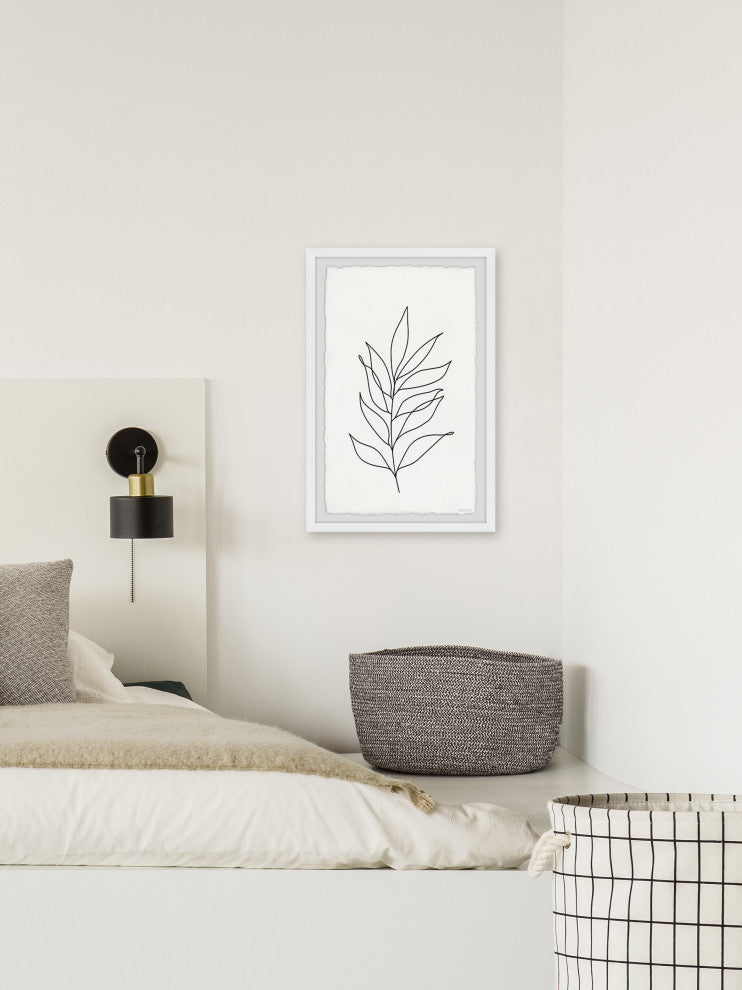 "Leaf Contour" Framed Painting Print, 8x12