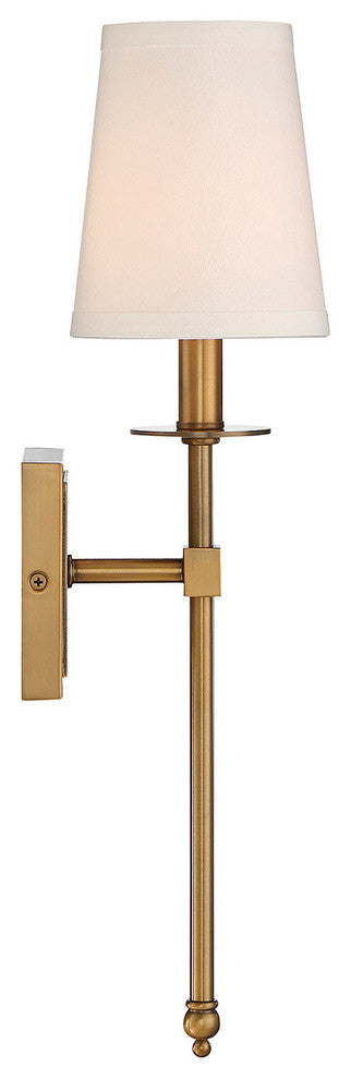 Savoy House Monroe 1-Light Wall Sconce, 20", Warm Brass