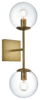 Elegant Lighting LD2357 Neri 2 Light 6"W Vanity Light - Satin Gold