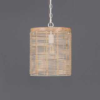 Maxim 22441 Vannerie 7"W Wood Mini Pendant - Ecru