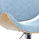 Marana Bentwood Gas Lift Bar Stool, Light Wood, Denim Blue