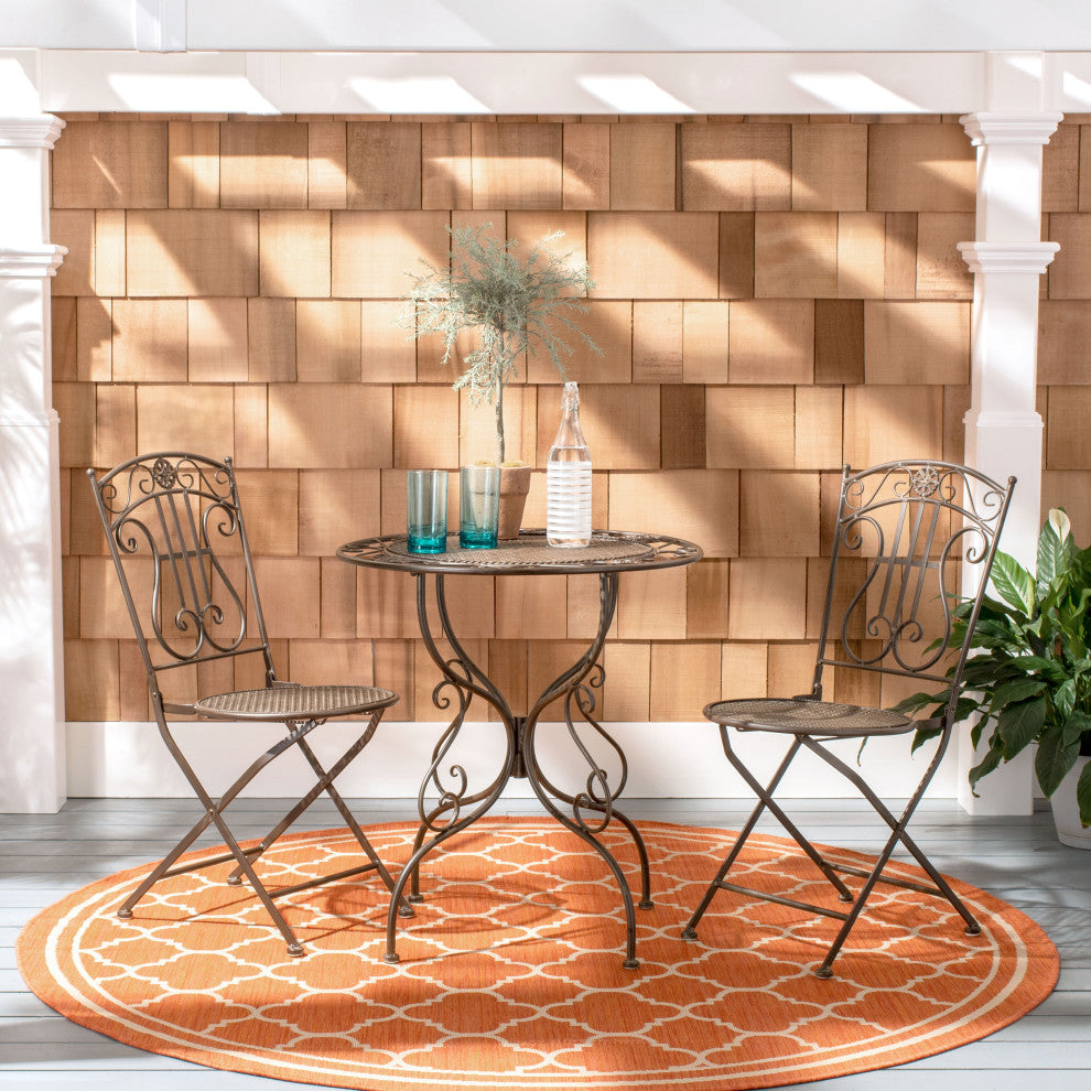 Safavieh Semly 3-Piece Outdoor Bistro Set, Unearthed Rust