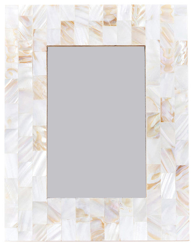 Chitra 4"x6" Mother of Pearl Picture Frame Hand Carved Fair Trade