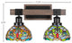 Tacoma 2-Light Bath Bar, Kaleidoscope Art