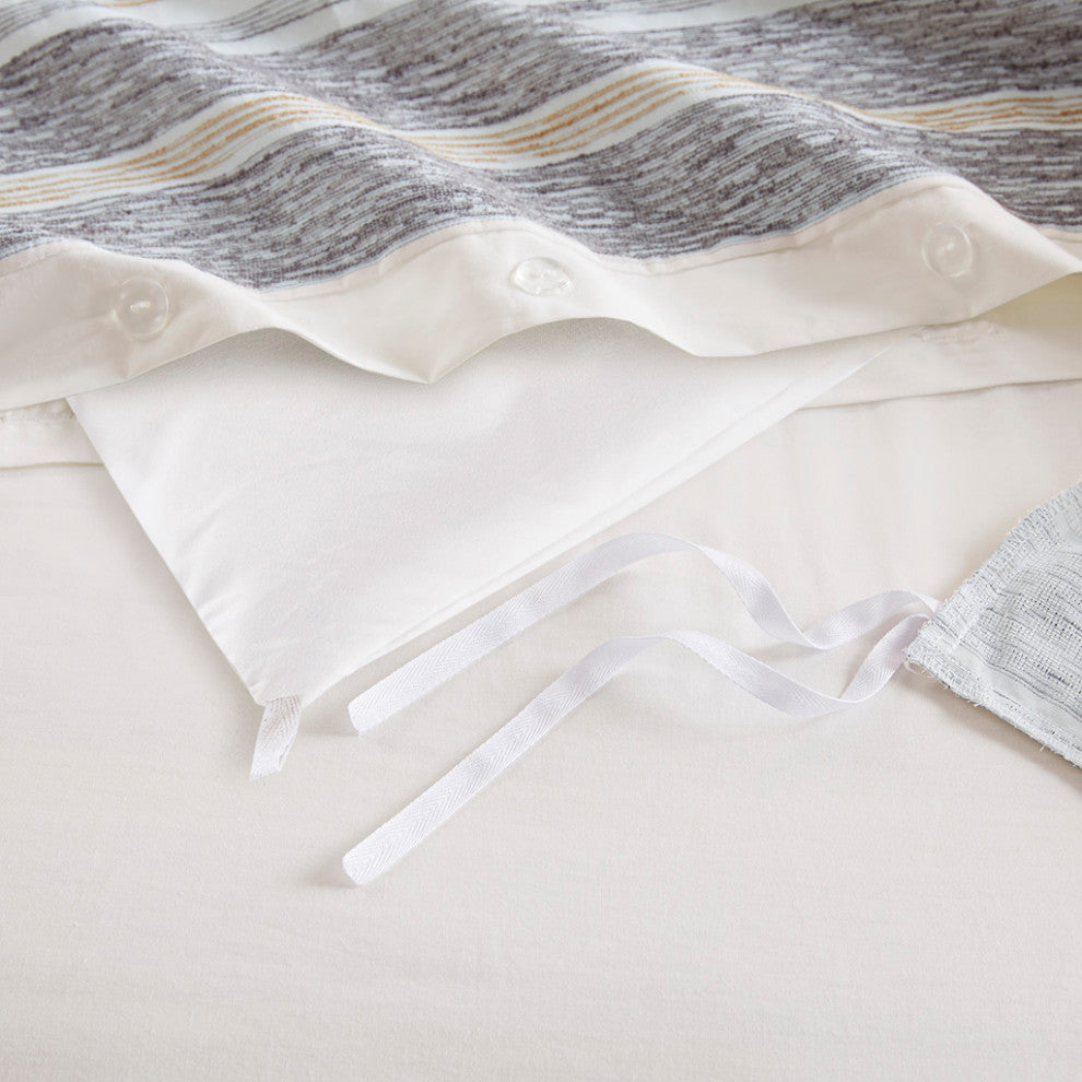Madison Park Signature Oversized Jacquard Striped Comforter Set