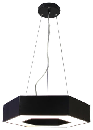Zazil LED Hexagonal 16 Pendant, Black