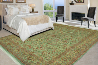 Pak-Persian Chapman Light Green/Rust Rug, 9'0x12'2