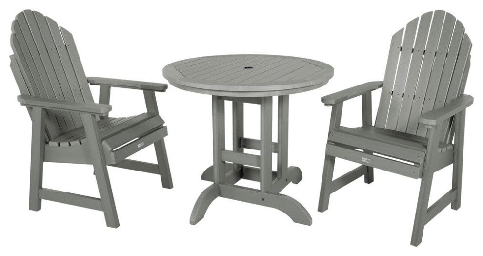 Hamilton 3-Piece Round Dining Set, Coastal Teak