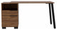 FM FURNITURE Petra Writing Desk with Open Shelf, Cabinet, and Drawer, Mahogany