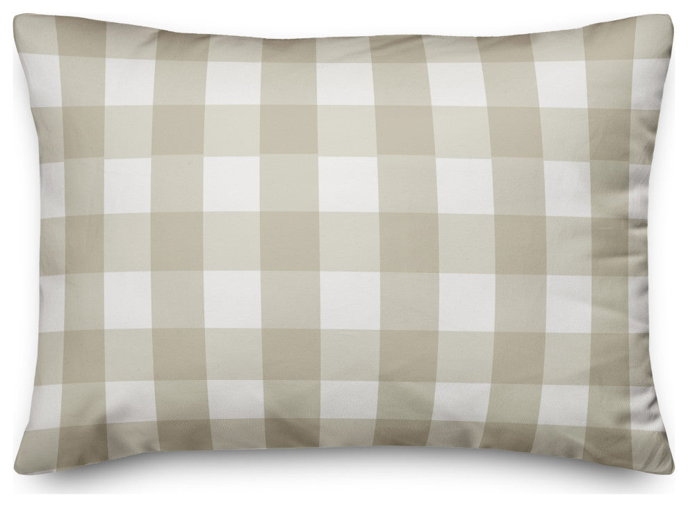 Tan Buffalo Check 14x20 Spun Poly Pillow