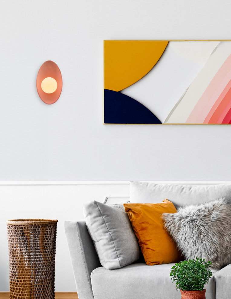 Ambiance Oval Coupe Wall Sconce, Gloss Blush