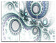 "Colorful Fractal Clockwork" Digital Metal Wall Art, 3 Panels, 36"x28"