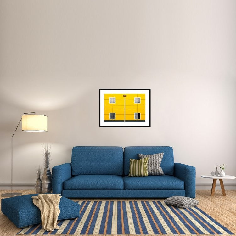 "Four Square" Framed Digital Print by Linda Wride, 38"x28"