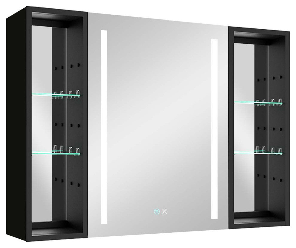 40 in.W x 30 in. H Aluminum Surface Mounted LED Medicine Cabinet with Doors