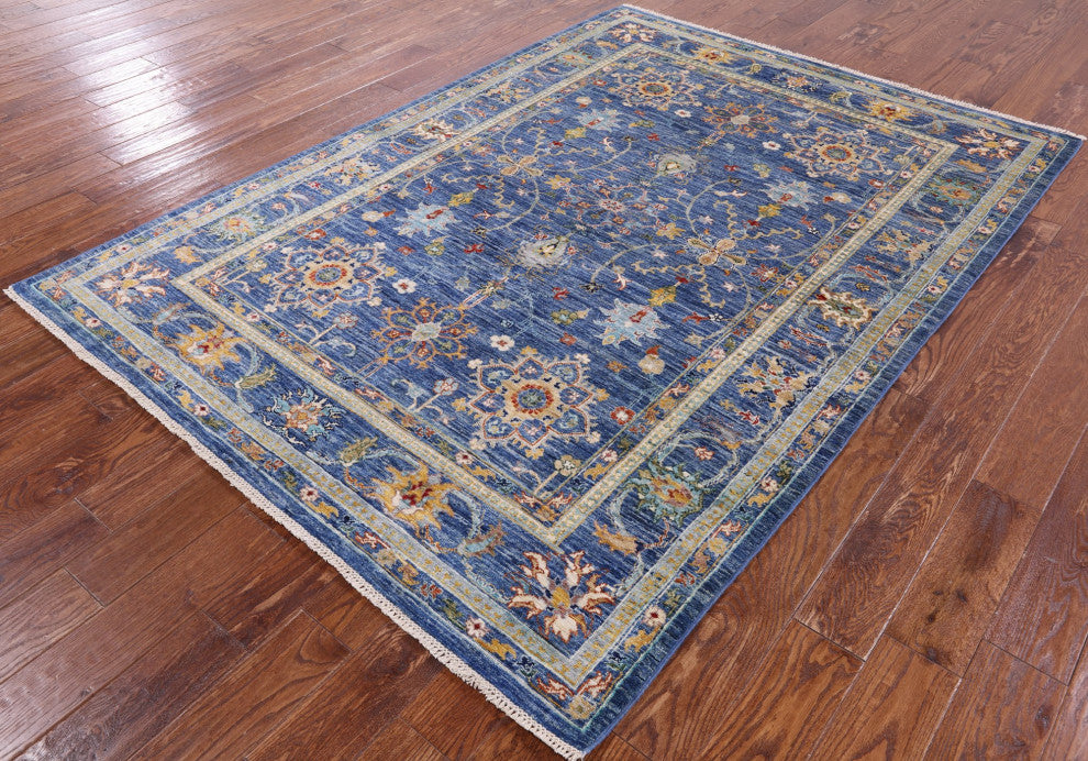Persian Tabriz Hand Knotted Wool Rug 5' 8" X 8' 0" Q7622