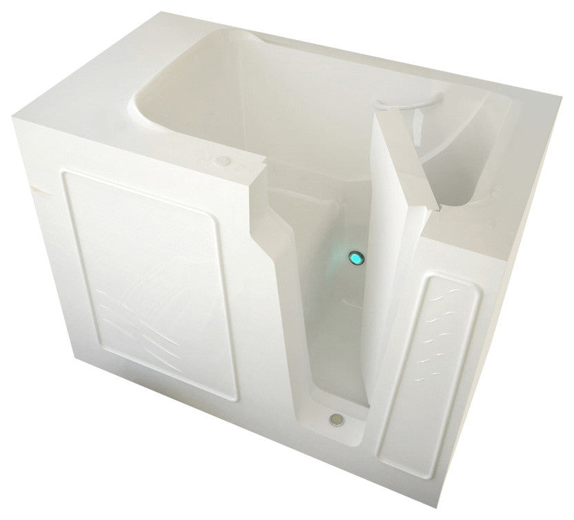 MediTub Walk-In 29 x 52 Right Drain White Soaking Walk-In Bathtub