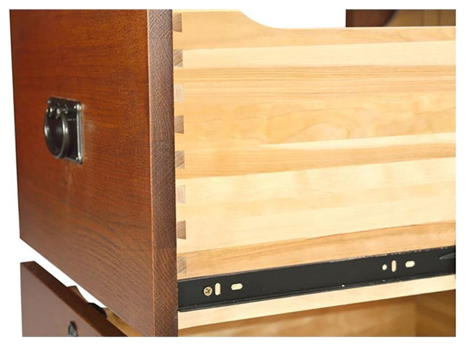Crafters and Weavers Arts and Crafts 2-Drawer Wood File Cabinet in Cherry