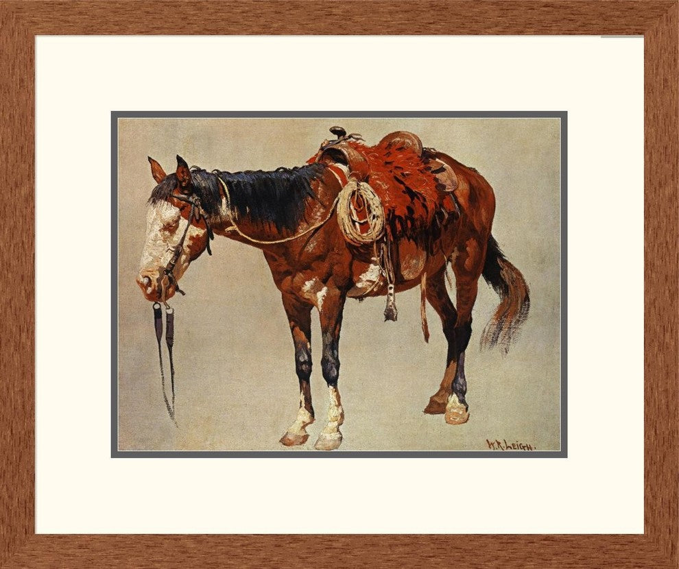 "Navajo Pony" Framed Digital Print by William R. Leigh, 25x21"