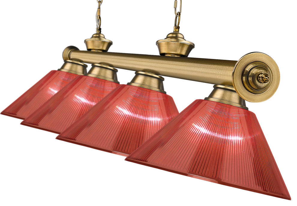 Zlite 2306-4RB-ARBG 4-Light Billiard, Burgundy