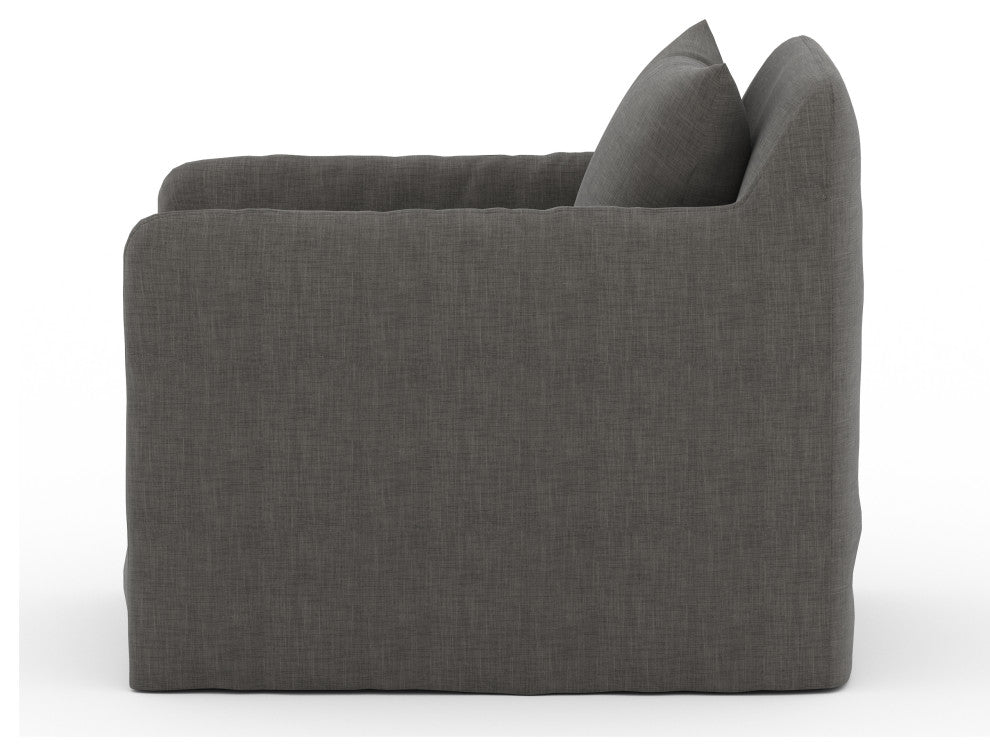 Dade Outdoor Swivel Chair-Charcoal