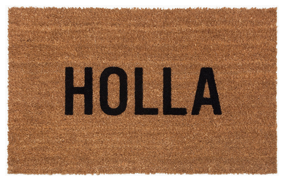 "Holla" Doormat - Flocked Lettering