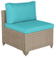 Maui 3-Piece Outdoor Sectional Sofa, Natural Aged Wicker