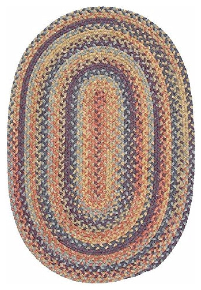 Colonial Mills Rustica RU20 Floral Burst Traditional Area Rug, Oval 7'x9'