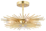 Nikko 16-in Semi Flush Ceiling Light Gold