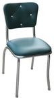 Retro Home Upholstered Tufted Back Dining Chair, Green