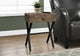 Accent Table, Lamp, Storage Drawer, Metal, Laminate, Brown, Black