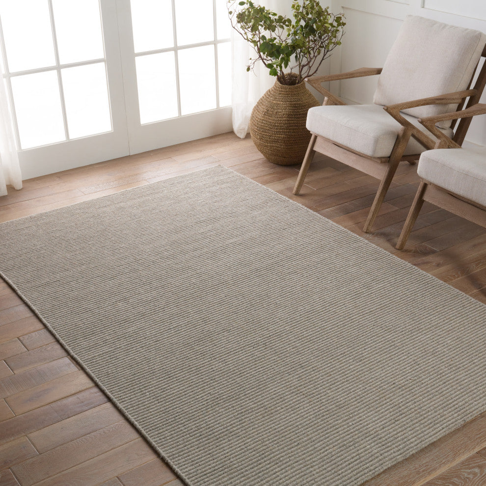 Jaipur Living Shyre Handmade Solid Gray Area Rug 9'X12'