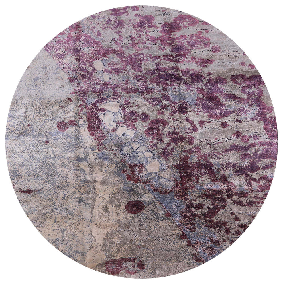 Ahgly Company Indoor Round Mid-Century Modern Area Rugs, 5' Round