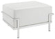 Modway Charles Grande Leather Ottoman, White
