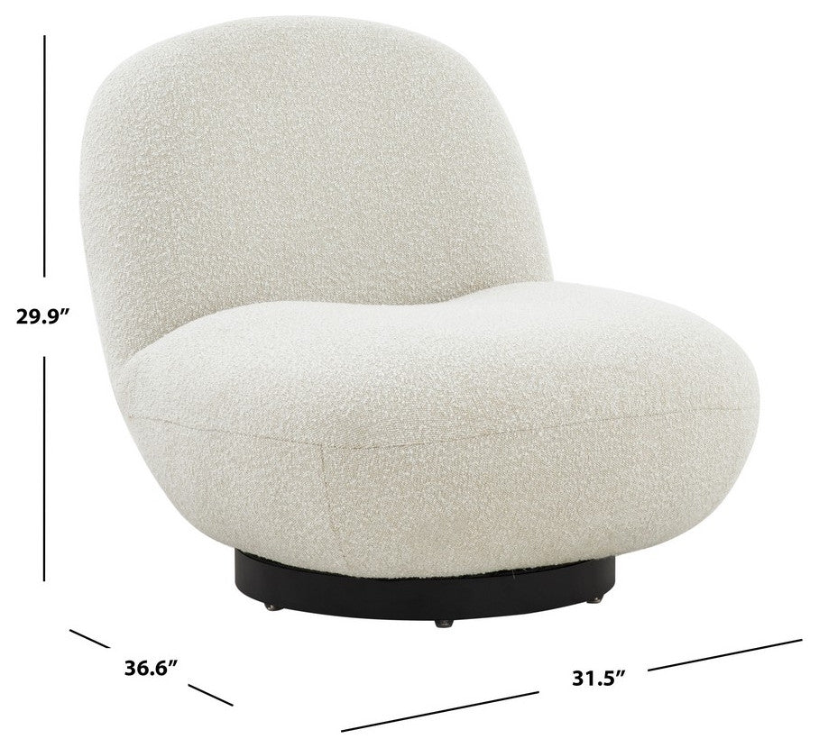 Safavieh Couture Stevie Boucle Accent Chair, Ivory