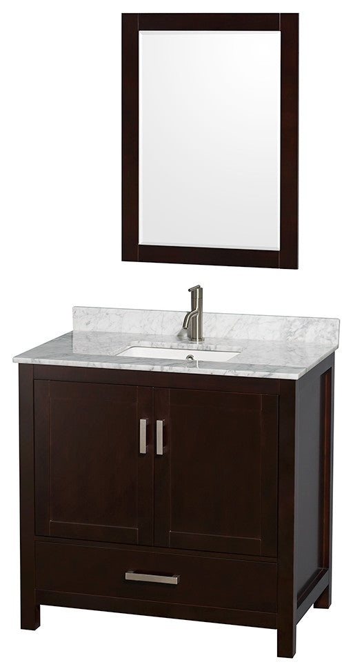 Wyndham WCS141436SESCMUNSM24 36 Inch Single Bath Vanity in Espresso