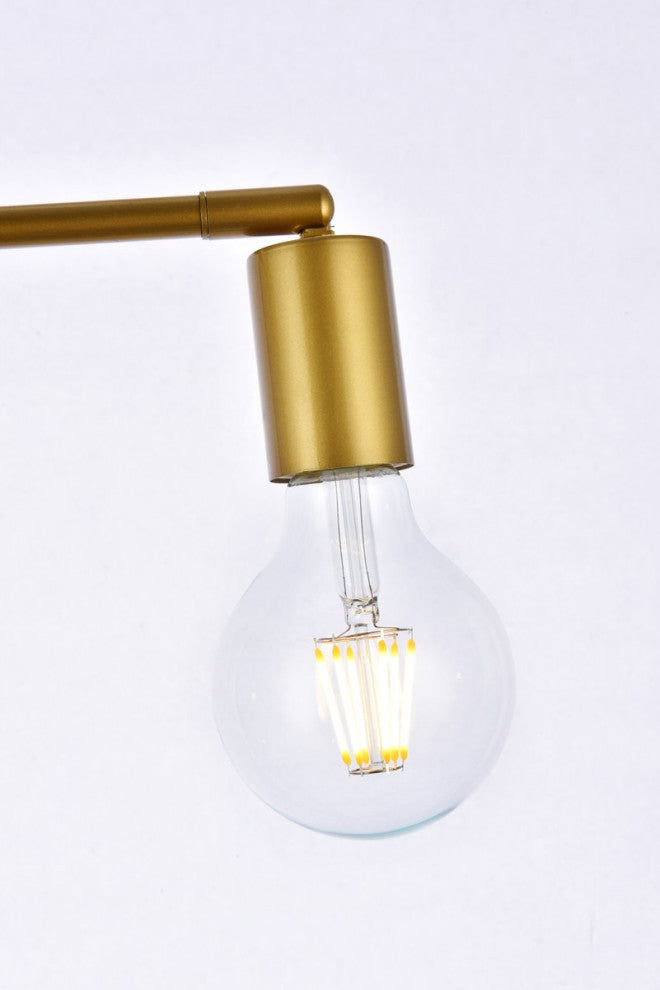 Zac 2-Light Brass Flush Mount