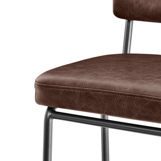 Zander Counter Stool, Toasted Dark Brown, Pu