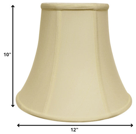 12" Ivory Premium Bell Monay Shantung Lampshade