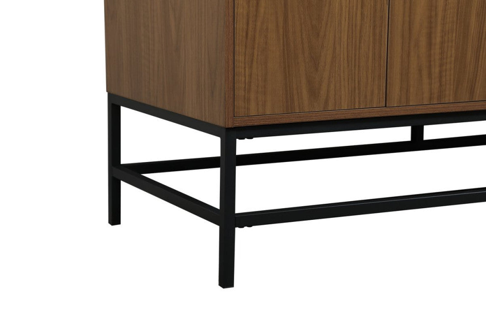 Home Living 22" Modern Walnut Brown-Light Bathroom Vanity