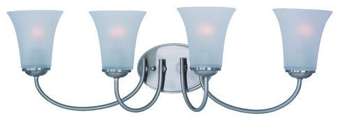 Maxim 10054 Logan 28"W Bath Light - Satin Nickel / Frosted Glass