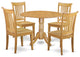5 Pc Dublin Kitchen Table Set -Dining Table And 4 Wood Kitchen Chairs