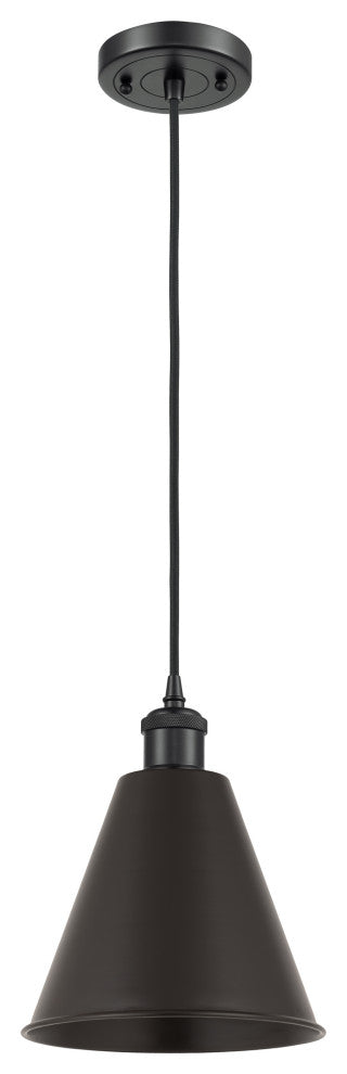 Ballston Cone Mini Pendant, Matte Black, LED