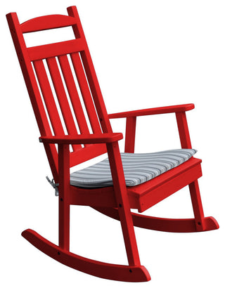 Poly Porch Rocker, Bright Red, Single Color