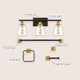 3-Light Vintage Classic Vanity Light, Bathroom Hardware Accessory Set, 5-Piece
