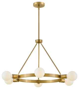 Lark Orla 36" Medium Single Tier Chandelier, Lacquered Brass